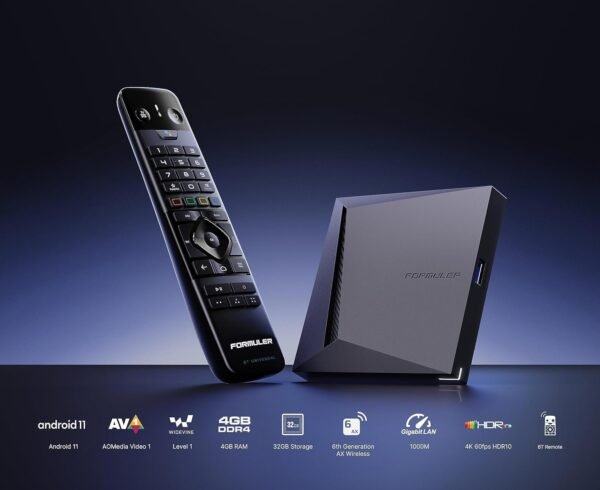 Formuler Z11 Pro Max Android 11 Wireless AX 2x2 Gigabit LAN 4GB Ram 32GB ROM 4K with Bluetooth BT1 Remote Control Edition - Image 3